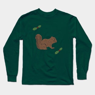 Christmas Squirrel (alternative design) Long Sleeve T-Shirt